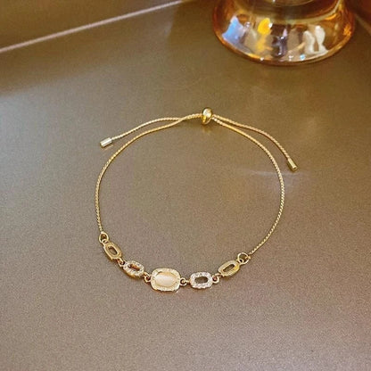 New Luxury Gold Zircon Bracelet for Women Elegant