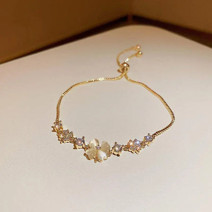 New Luxury Gold Zircon Bracelet for Women Elegant