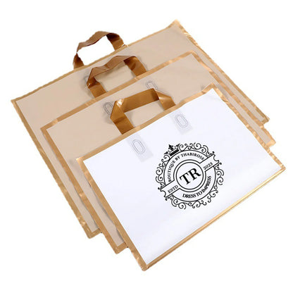 Custom logo frosted shopping bags plastic gift bags - TIMECRAFT