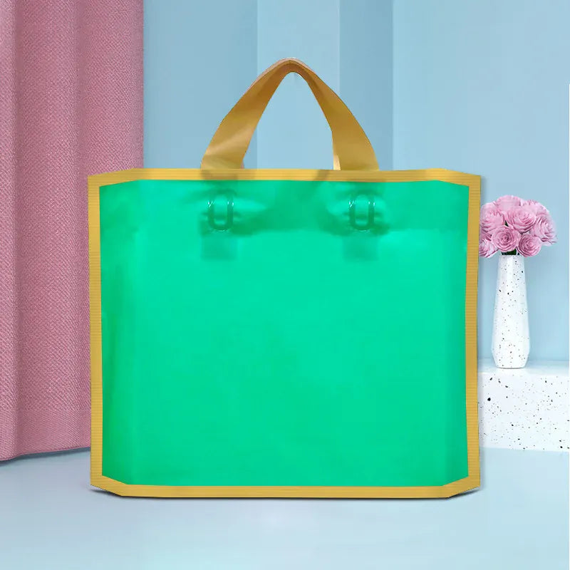 Custom logo frosted shopping bags plastic gift bags - TIMECRAFT