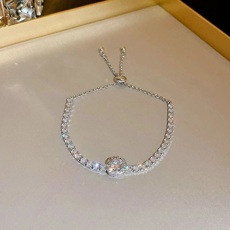 New Luxury Gold Zircon Bracelet for Women Elegant