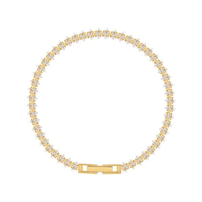 Luxury Roman Crystal Geometric Chain Bracelets