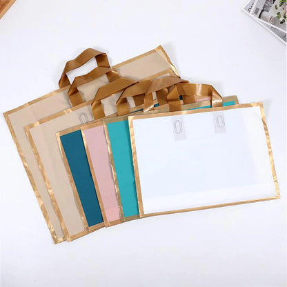Custom logo frosted shopping bags plastic gift bags - TIMECRAFT