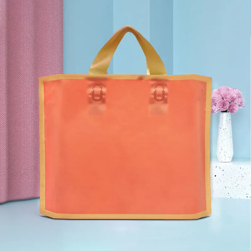 Custom logo frosted shopping bags plastic gift bags - TIMECRAFT